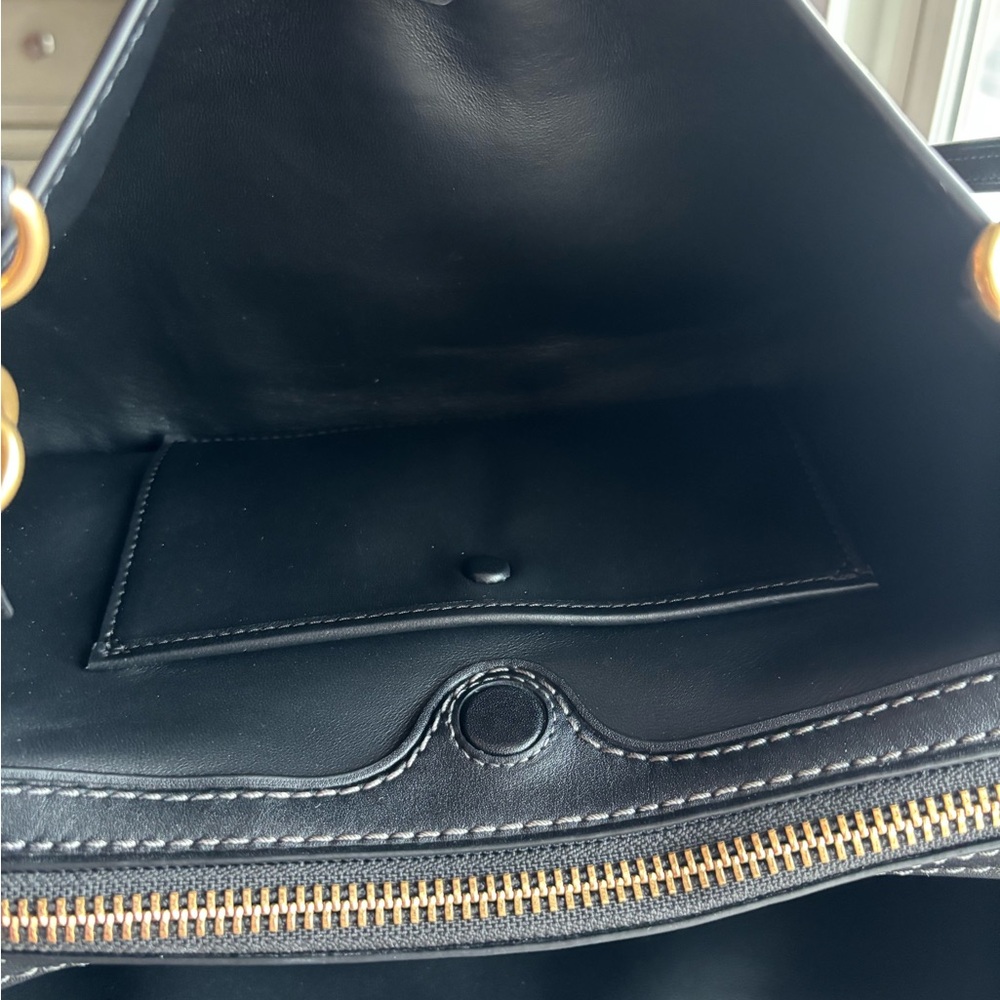 Coach Soft Rogue 34 in Black Leather with Gold Accents - Picture 7 of 12